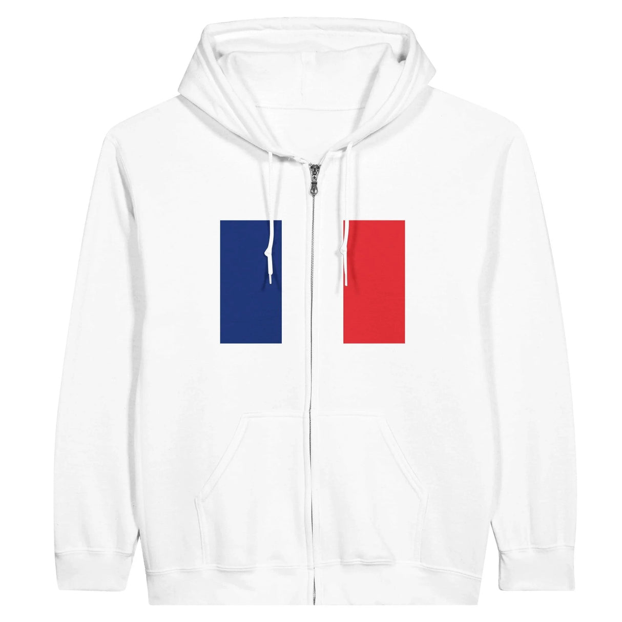 Sweat à capuche france coton mélangé fermeture éclair