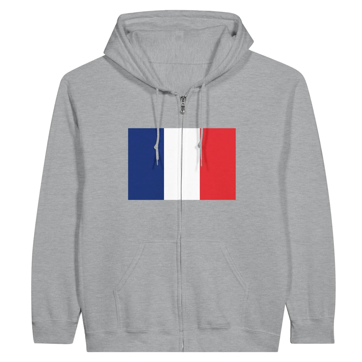 Sweat à capuche france coton mélangé fermeture éclair