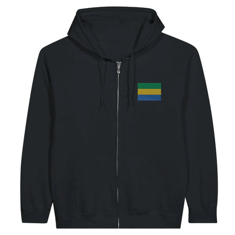 Sweat à capuche gabon coton mélangé broderie couleur