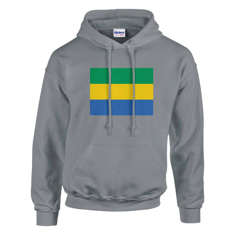 Sweat à capuche gabon coton mélangé broderie couleur