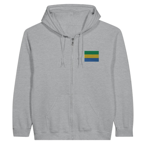 Sweat à capuche gabon coton mélangé broderie couleur
