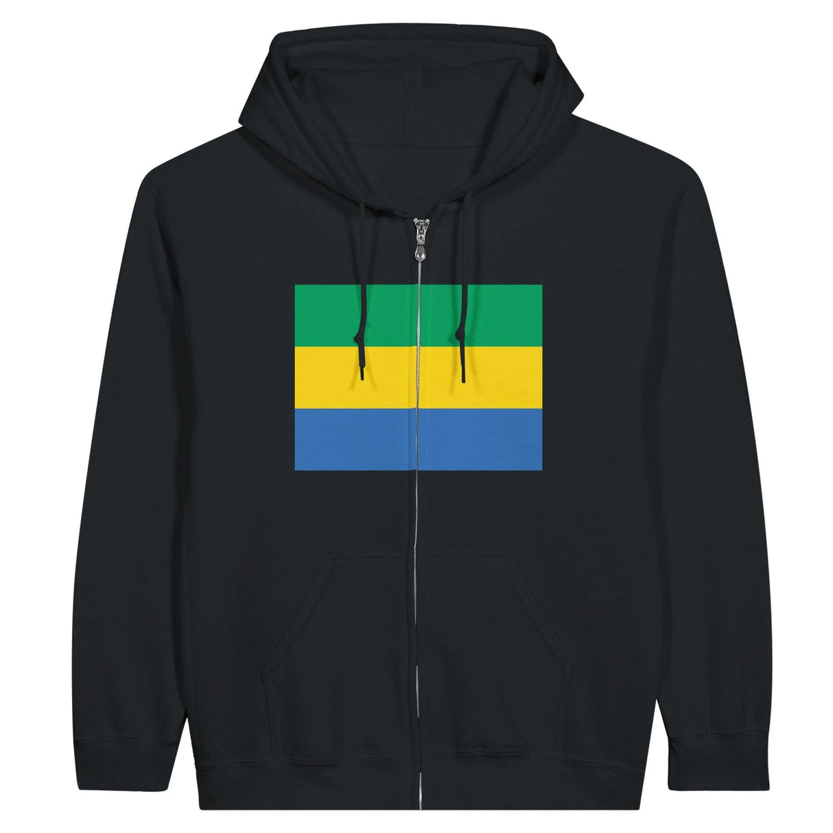 Sweat à capuche gabon coton mélangé fermeture éclair