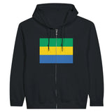 Sweat à capuche gabon coton mélangé fermeture éclair