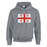 Sweat à capuche géorgie coton mélangé broderie couleur