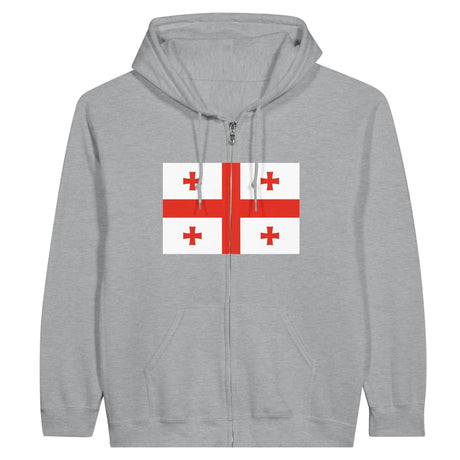 Sweat à capuche géorgie coton mélangé broderie drapeau