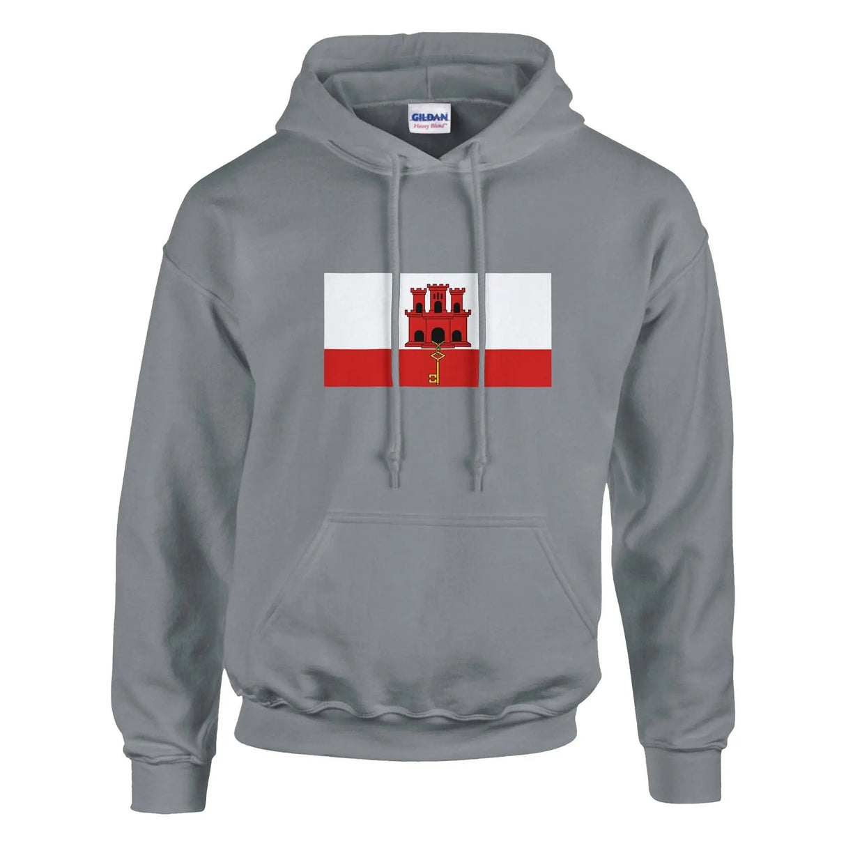 Sweat à capuche gibraltar coton mélangé broderie couleur