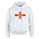 Sweat à capuche guernesey coton mélangé broderie couleur