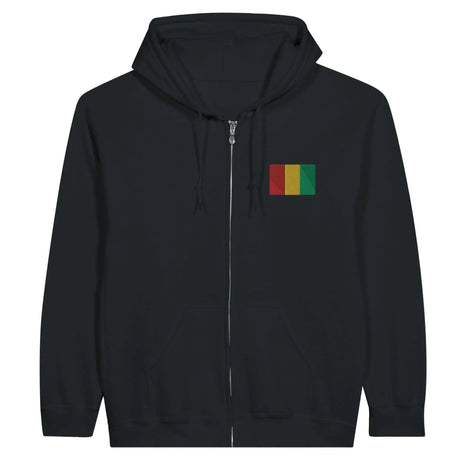 Sweat à capuche guinée coton mélangé broderie couleur