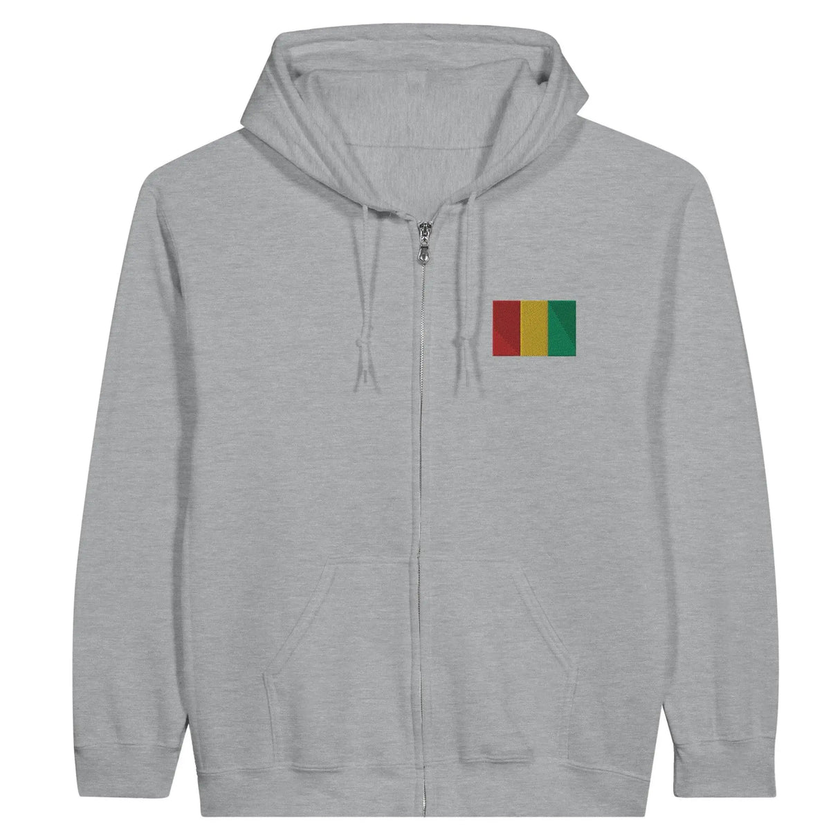 Sweat à capuche guinée coton mélangé broderie couleur
