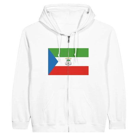 Sweat à capuche guinée équatoriale coton broderie zip