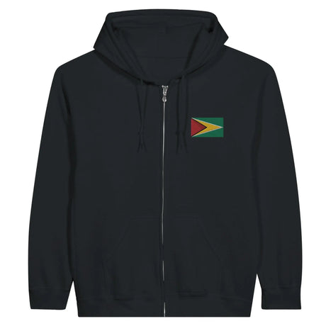 Sweat à capuche guyana coton mélangé broderie couleur