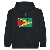 Sweat à capuche guyana coton mélangé fermeture éclair