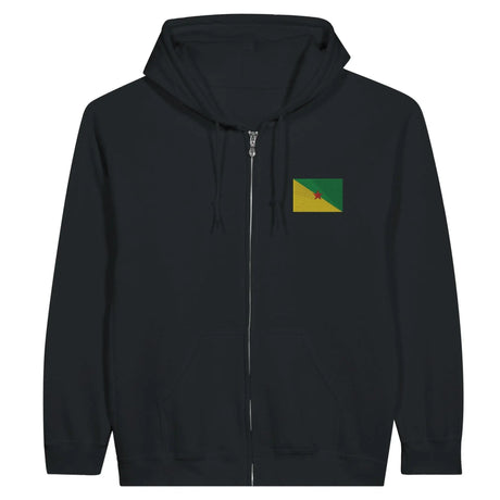 Sweat à capuche guyane broderie couleur coton mélangé