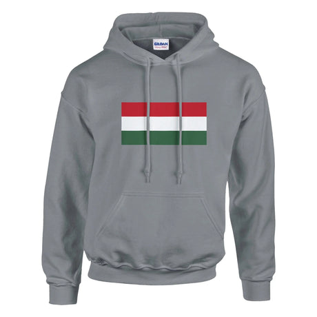 Sweat à capuche hongrie coton mélangé broderie couleur