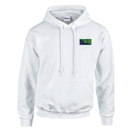 Sweat à capuche île christmas coton mélangé brodé