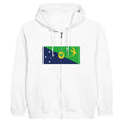 Sweat à capuche île christmas coton mélangé broderie