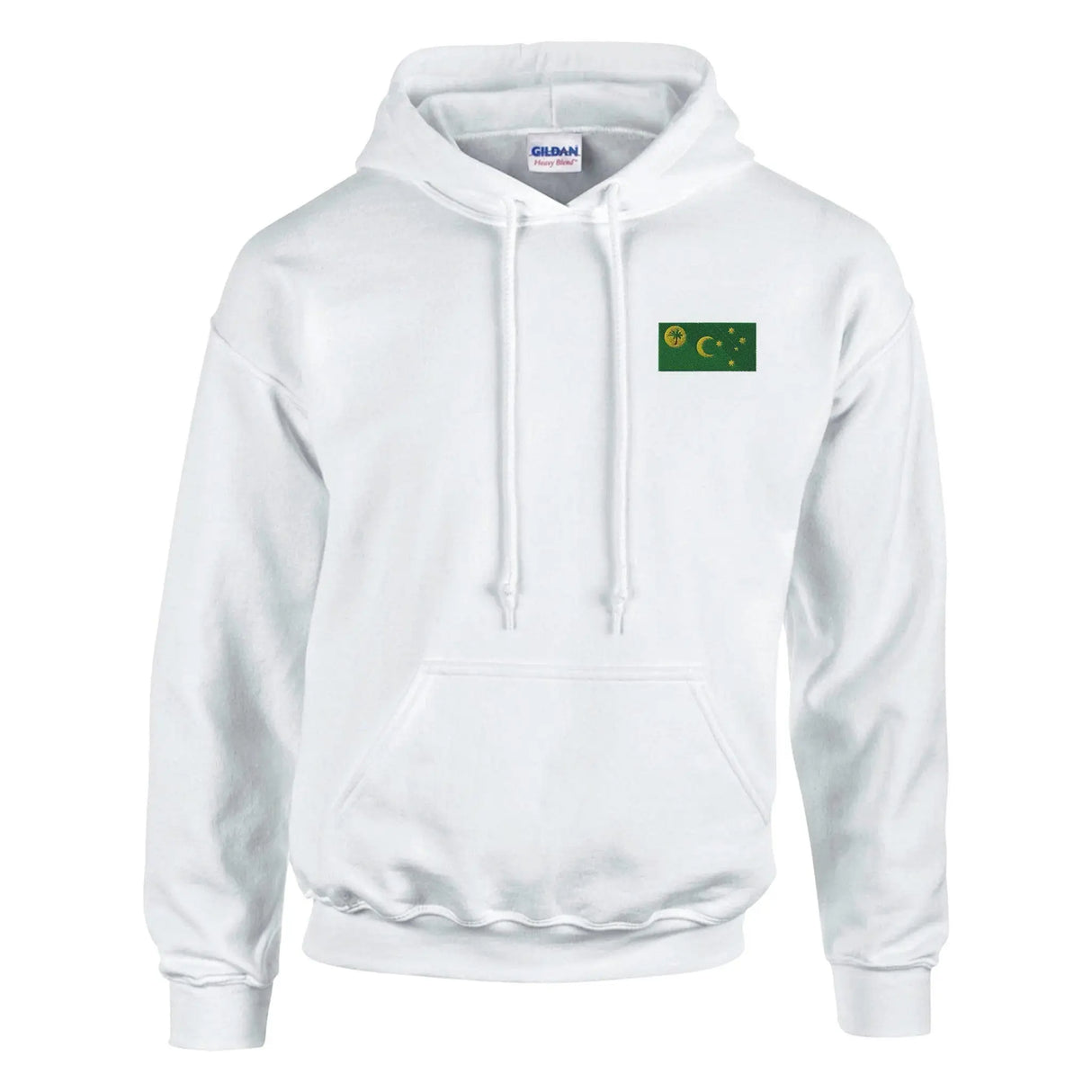 Sweat à capuche îles cocos coton mélangé broderie couleur
