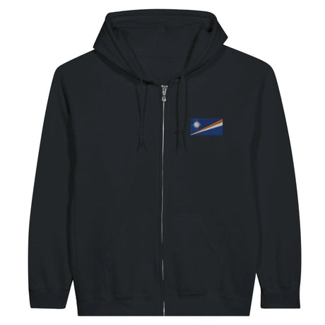 Sweat à capuche îles marshall coton mélangé broderie couleur