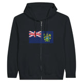 Sweat à capuche îles pitcairn coton mélangé broderie