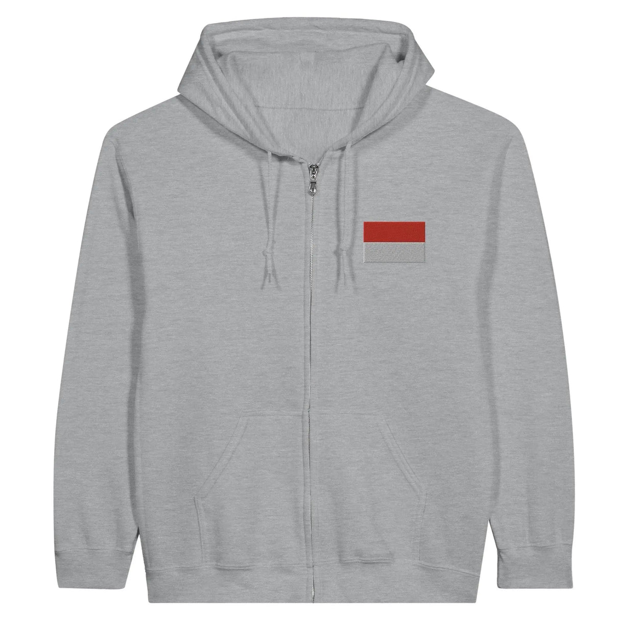 Sweat à capuche indonésie broderie couleur coton mélangé