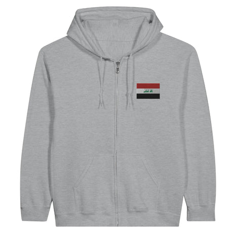 Sweat à capuche irak coton mélangé broderie couleur