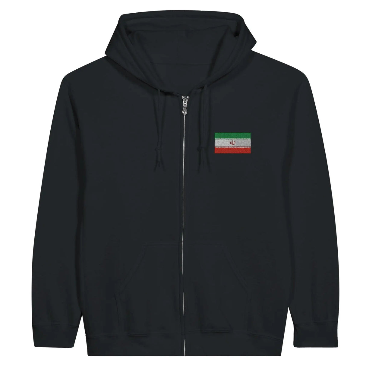 Sweat à capuche iran coton mélangé broderie couleur