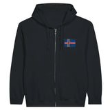 Sweat à capuche islande broderie couleur coton mélangé