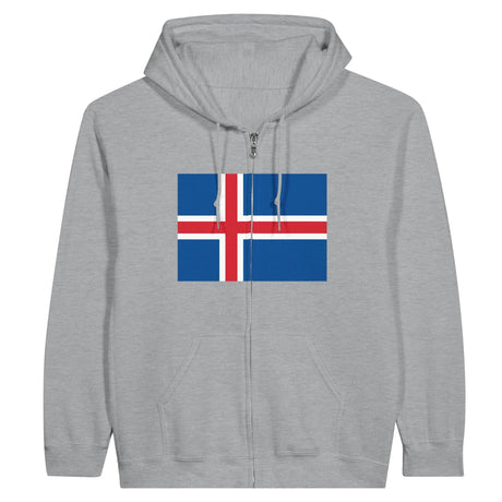 Sweat à capuche islande coton mélangé fermeture éclair