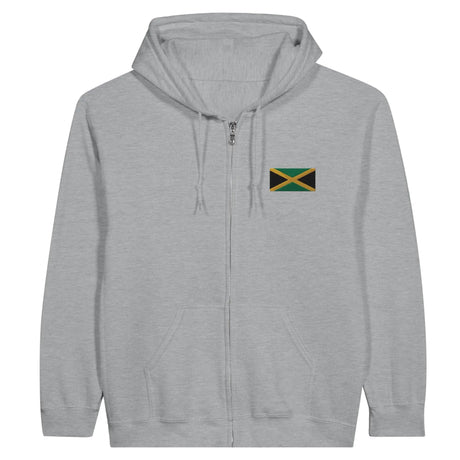 Sweat à capuche jamaïque coton mélangé broderie couleur