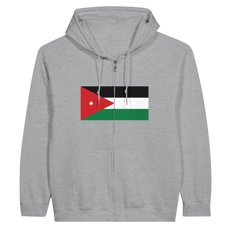 Sweat à capuche jordanie coton mélangé fermeture éclair