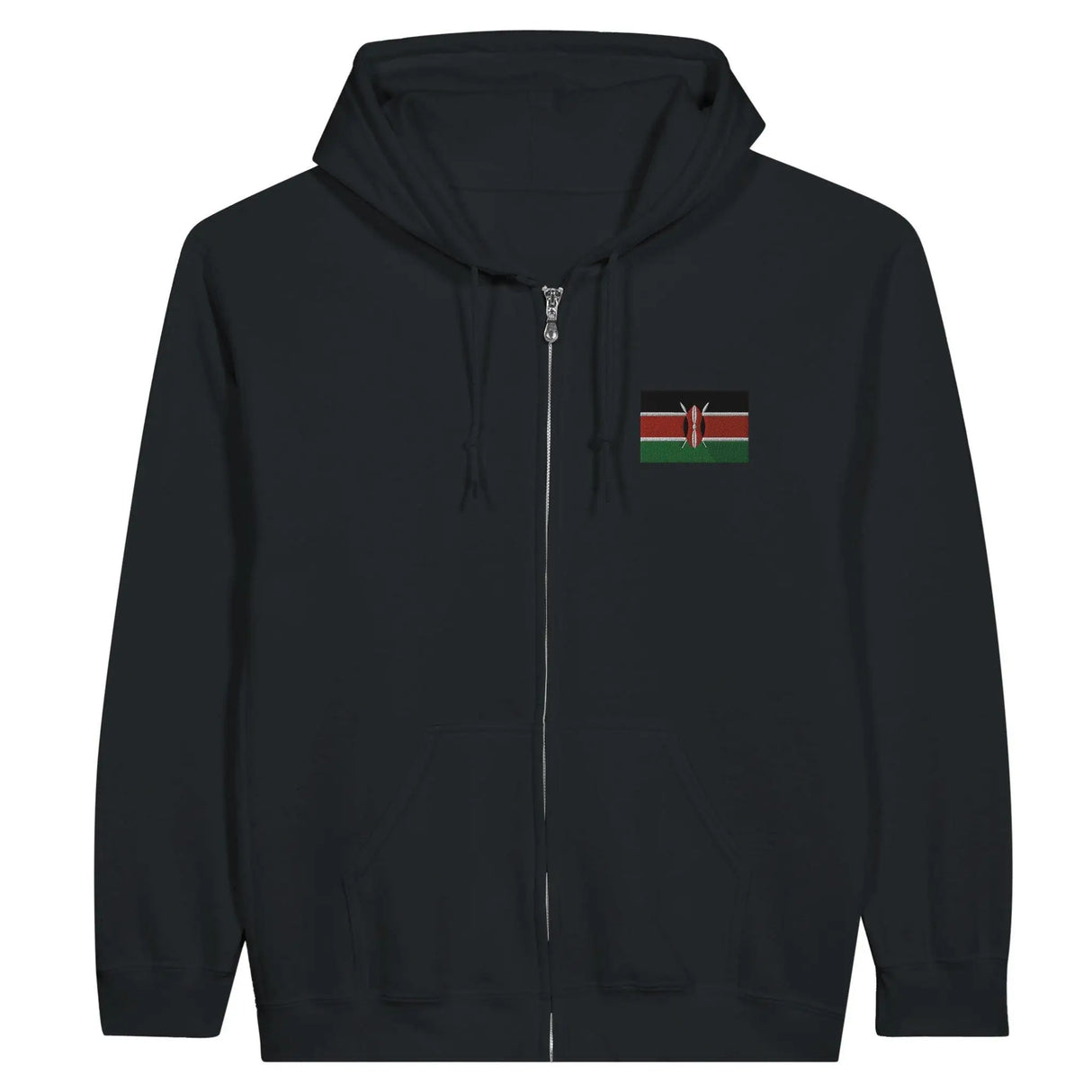 Sweat à capuche kenya broderie couleur coton mélangé