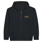 Sweat à capuche kenya broderie couleur coton mélangé