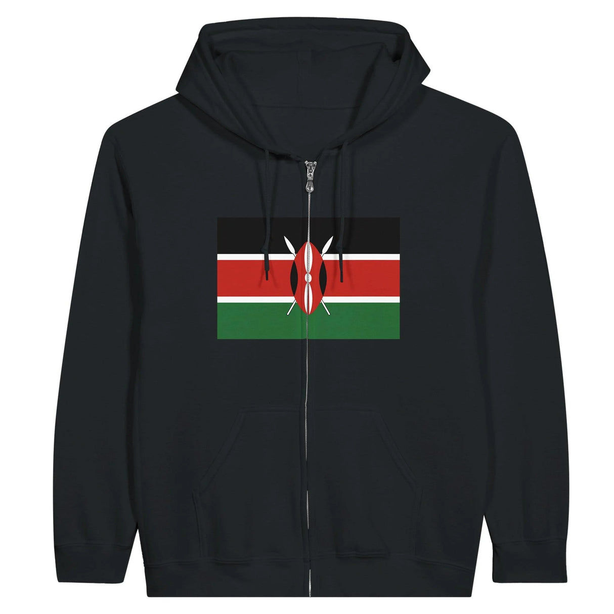 Sweat à capuche kenya coton mélangé fermeture éclair