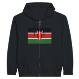 Sweat à capuche kenya coton mélangé fermeture éclair