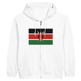 Sweat à capuche kenya coton mélangé fermeture éclair