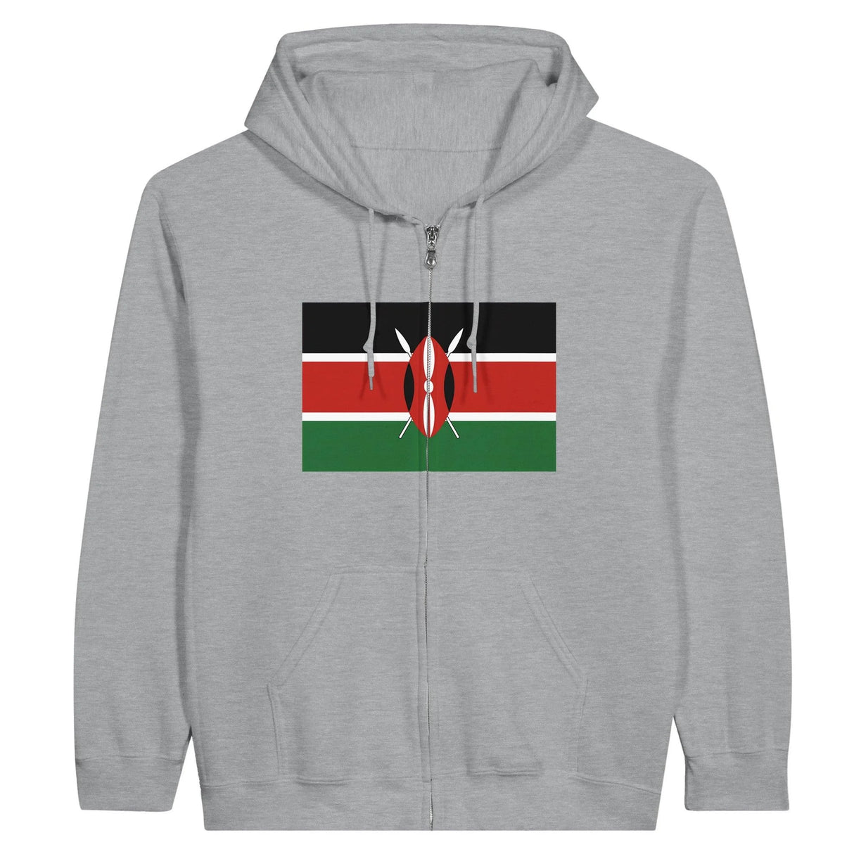 Sweat à capuche kenya coton mélangé fermeture éclair