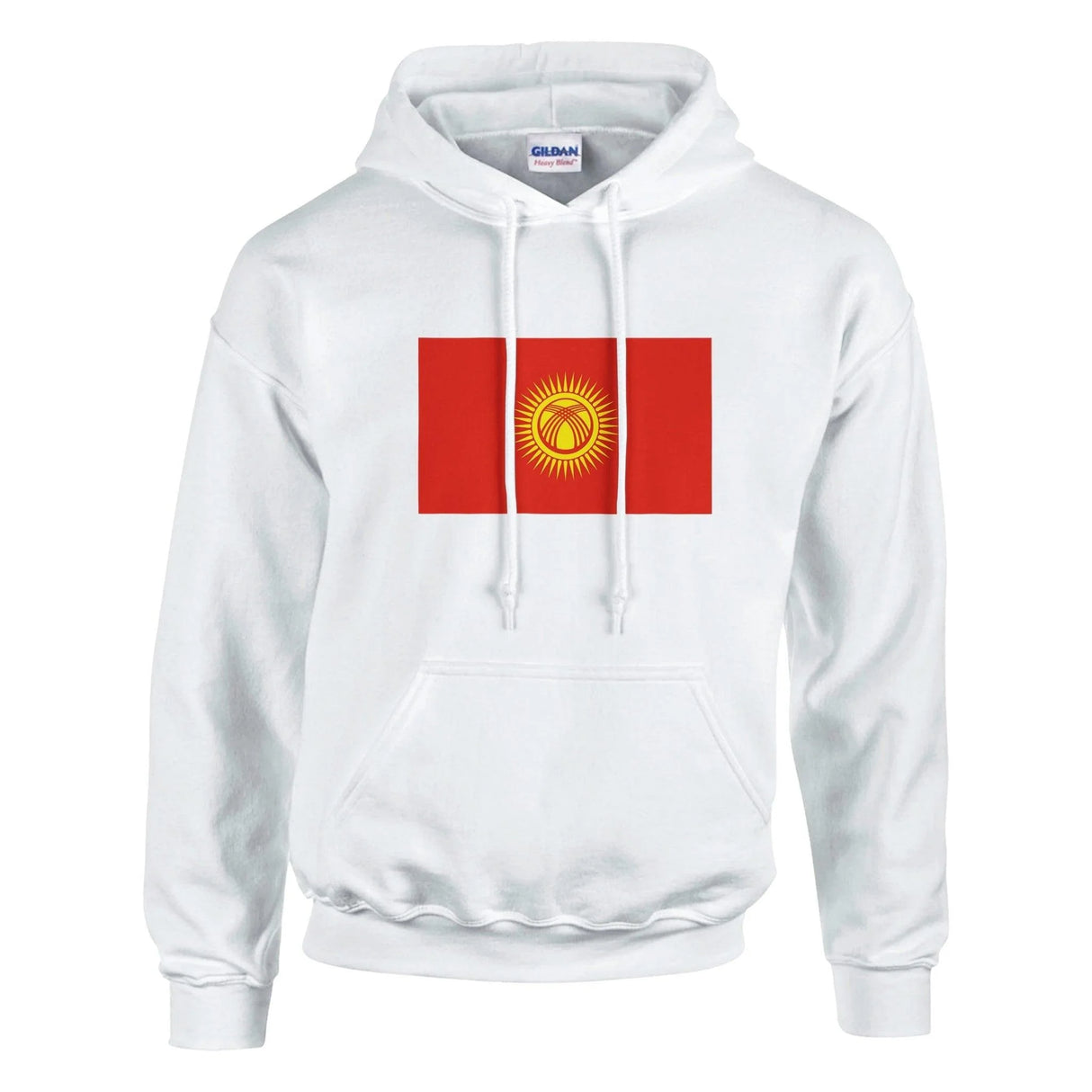 Sweat à capuche kirghizistan coton mélangé broderie