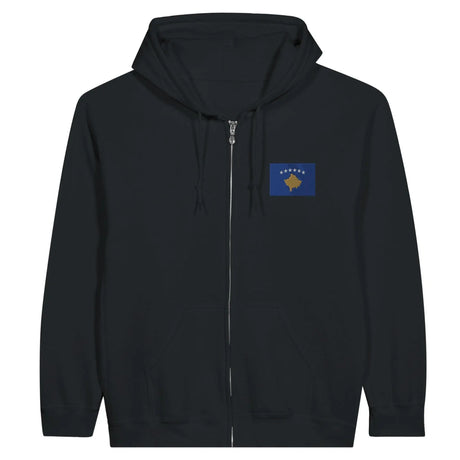 Sweat à capuche kosovo broderie couleur coton mélangé