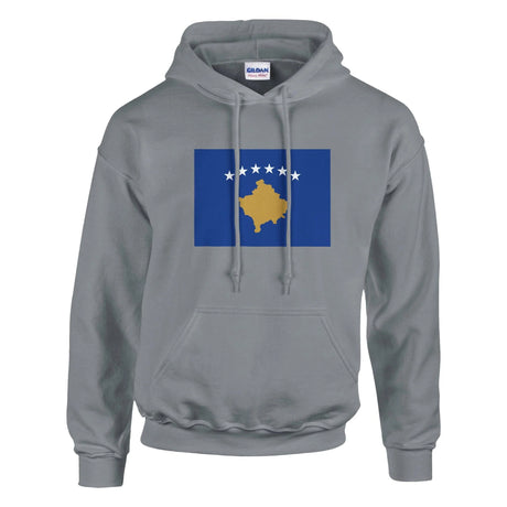 Sweat à capuche kosovo coton mélangé broderie patriotique