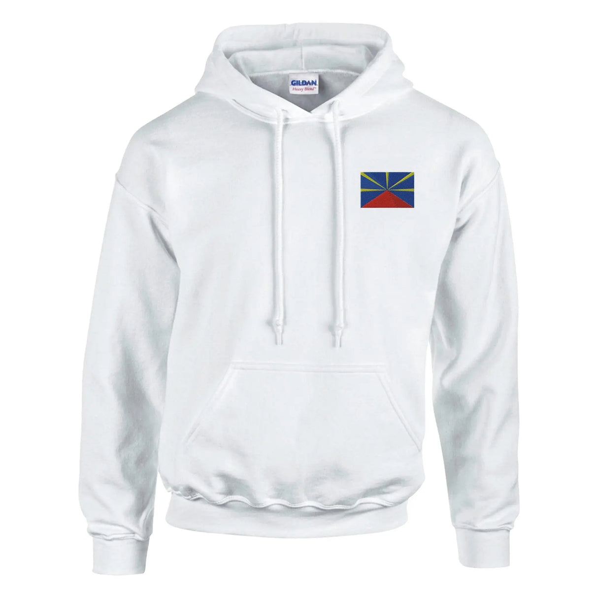 Sweat à capuche la réunion coton mélangé broderie