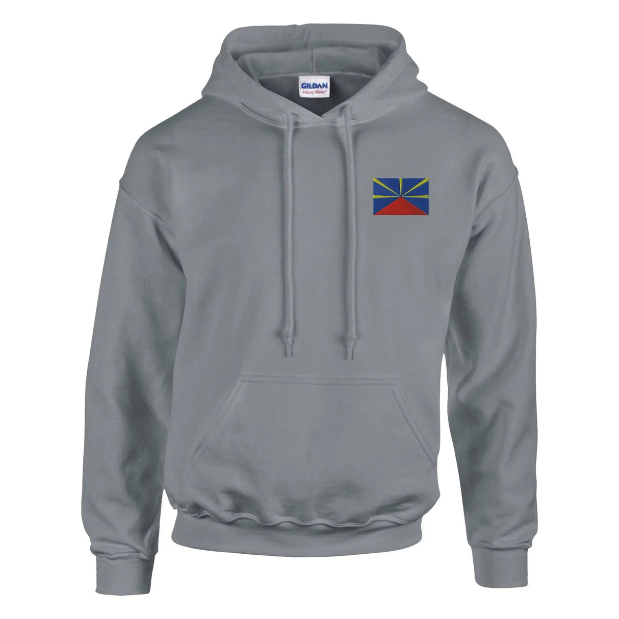 Sweat à capuche la réunion coton mélangé broderie