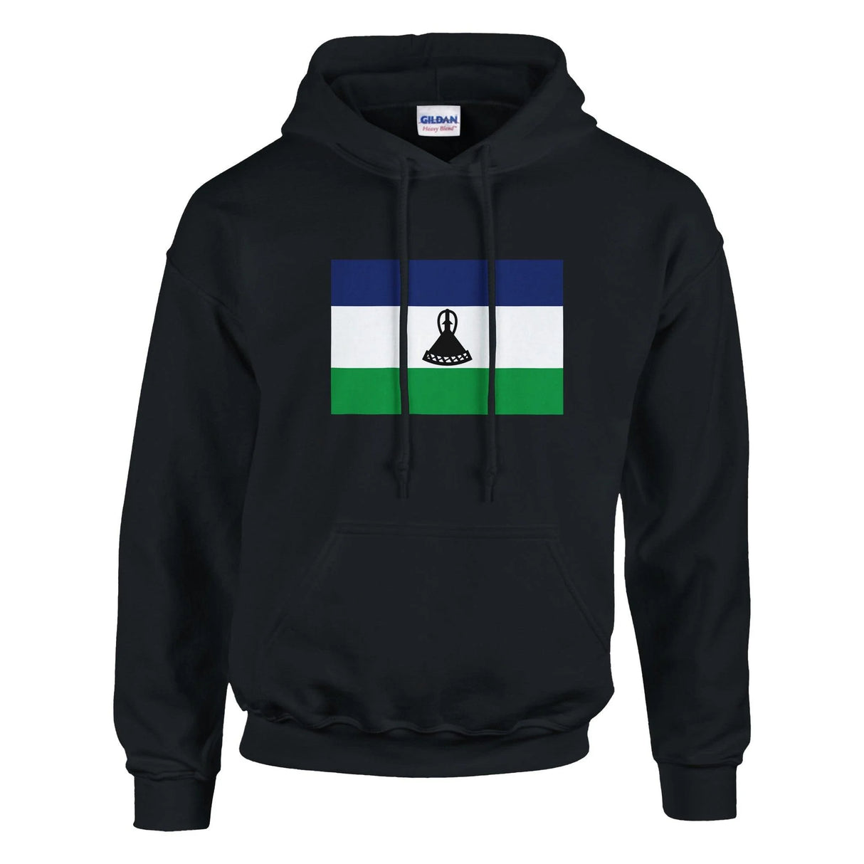 Sweat à capuche lesotho coton mélangé broderie couleur