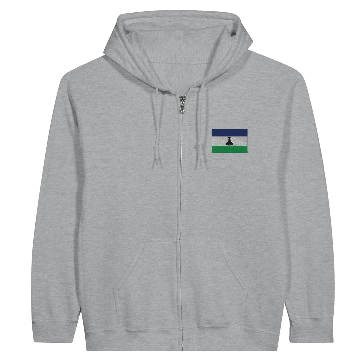 Sweat à capuche lesotho coton mélangé broderie couleur