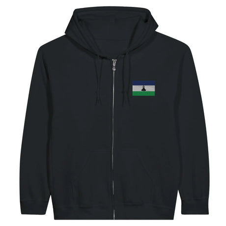 Sweat à capuche lesotho coton mélangé broderie couleur