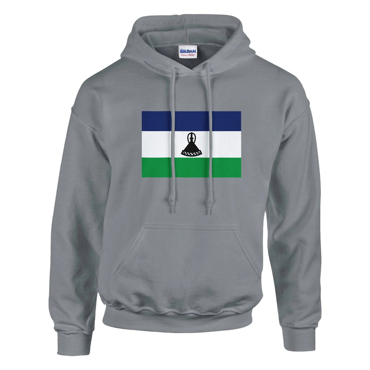 Sweat à capuche lesotho coton mélangé broderie couleur