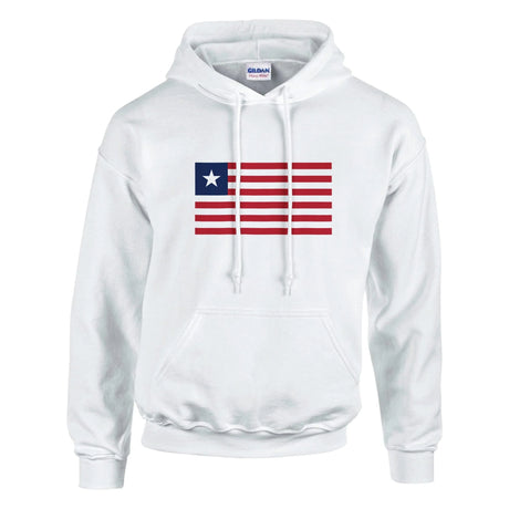 Sweat à capuche liberia coton mélangé broderie couleur