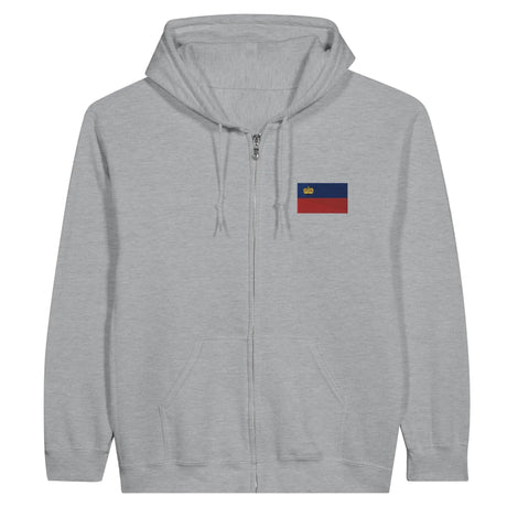 Sweat à capuche liechtenstein coton mélangé broderie couleur