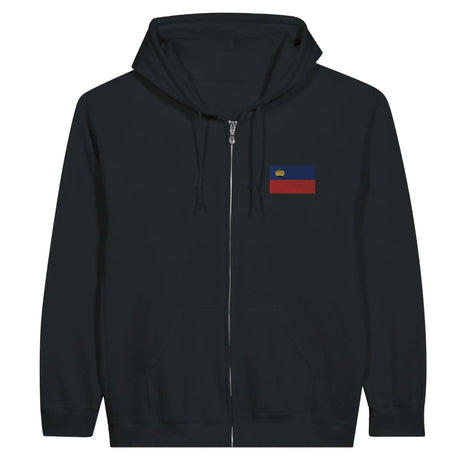 Sweat à capuche liechtenstein coton mélangé broderie couleur