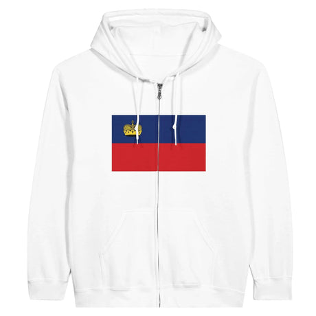 Sweat à capuche liechtenstein coton mélangé fermeture éclair