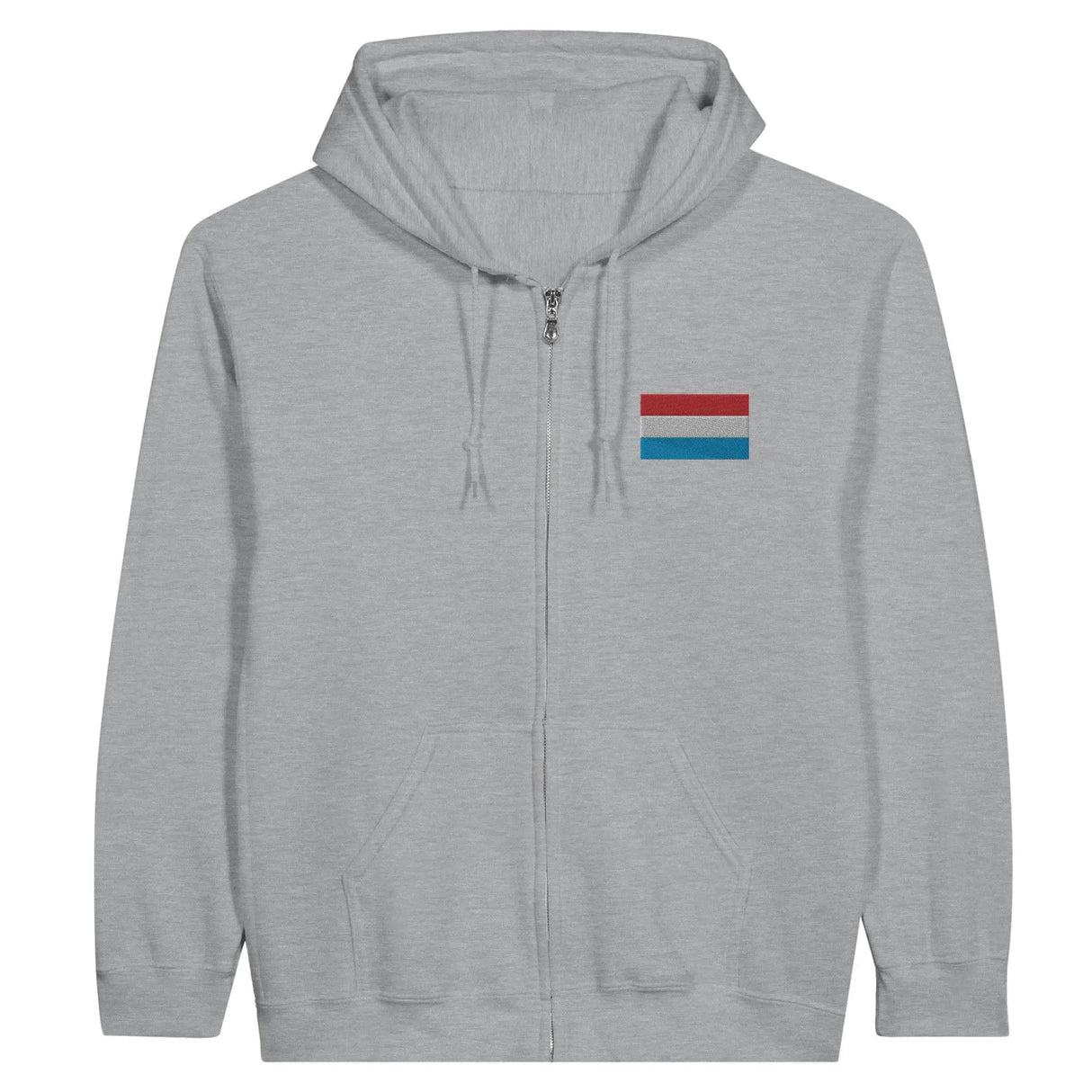 Sweat à capuche luxembourg coton mélangé broderie couleur